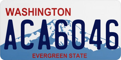 WA license plate ACA6046