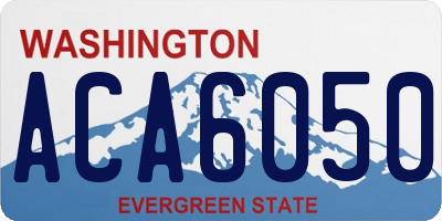 WA license plate ACA6050