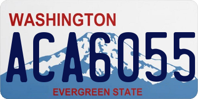 WA license plate ACA6055