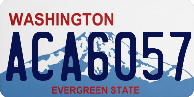 WA license plate ACA6057