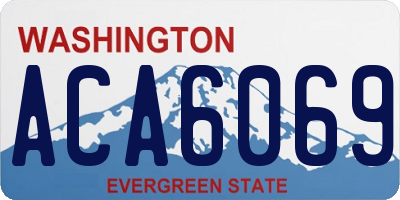 WA license plate ACA6069