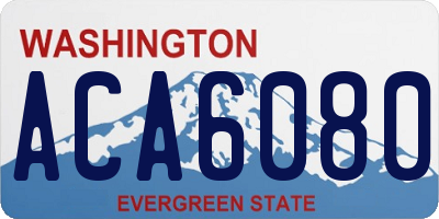 WA license plate ACA6080