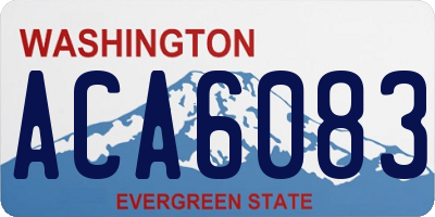 WA license plate ACA6083