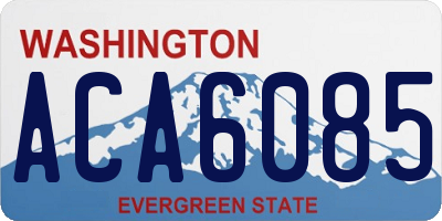 WA license plate ACA6085