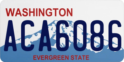 WA license plate ACA6086