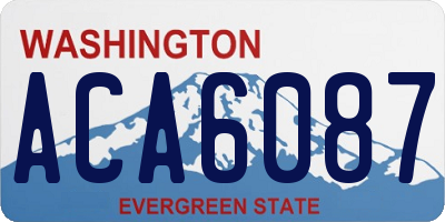 WA license plate ACA6087