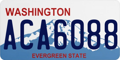 WA license plate ACA6088
