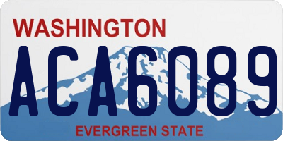 WA license plate ACA6089