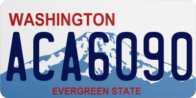 WA license plate ACA6090