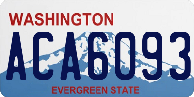 WA license plate ACA6093