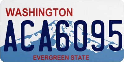 WA license plate ACA6095