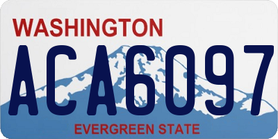 WA license plate ACA6097