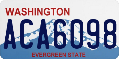 WA license plate ACA6098