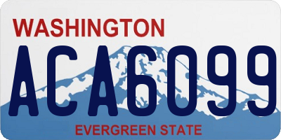 WA license plate ACA6099