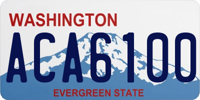 WA license plate ACA6100