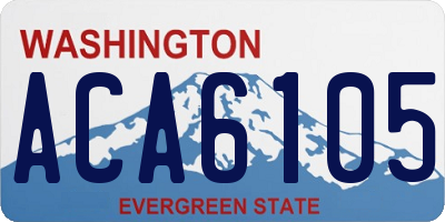 WA license plate ACA6105