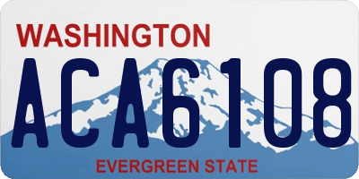 WA license plate ACA6108