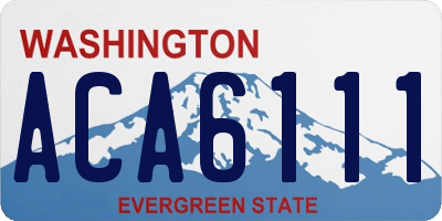 WA license plate ACA6111