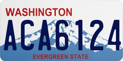 WA license plate ACA6124