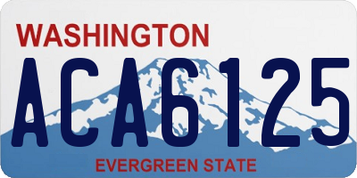WA license plate ACA6125