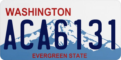 WA license plate ACA6131