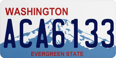 WA license plate ACA6133