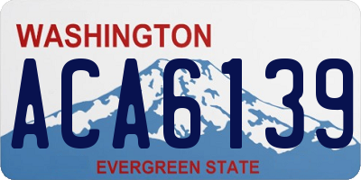 WA license plate ACA6139