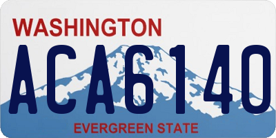 WA license plate ACA6140