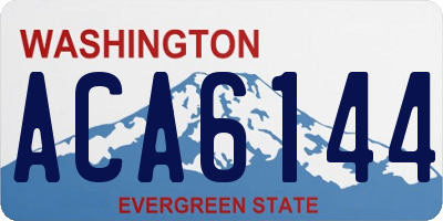 WA license plate ACA6144