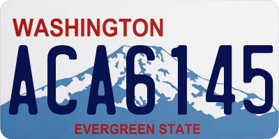 WA license plate ACA6145