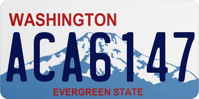 WA license plate ACA6147