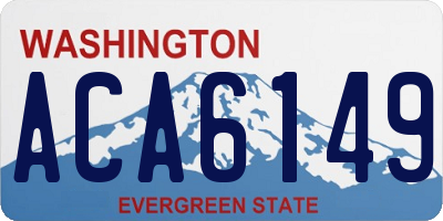 WA license plate ACA6149