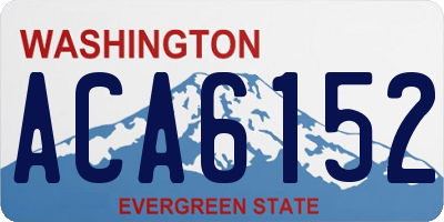 WA license plate ACA6152