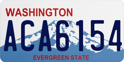 WA license plate ACA6154