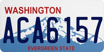 WA license plate ACA6157