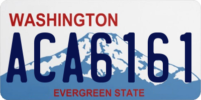 WA license plate ACA6161