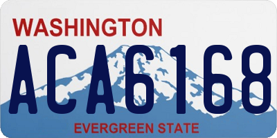 WA license plate ACA6168
