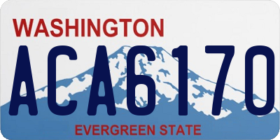 WA license plate ACA6170