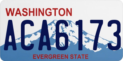 WA license plate ACA6173