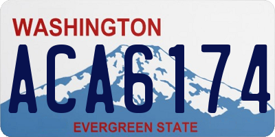 WA license plate ACA6174