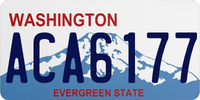 WA license plate ACA6177