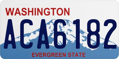 WA license plate ACA6182