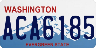WA license plate ACA6185