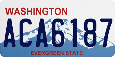 WA license plate ACA6187