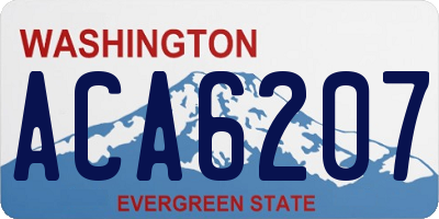 WA license plate ACA6207