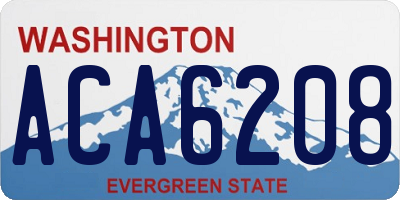 WA license plate ACA6208