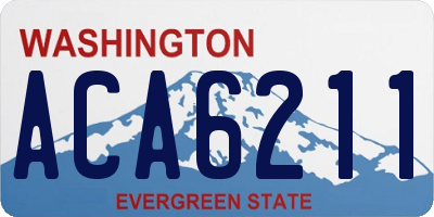 WA license plate ACA6211