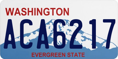 WA license plate ACA6217