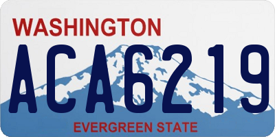 WA license plate ACA6219