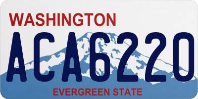 WA license plate ACA6220